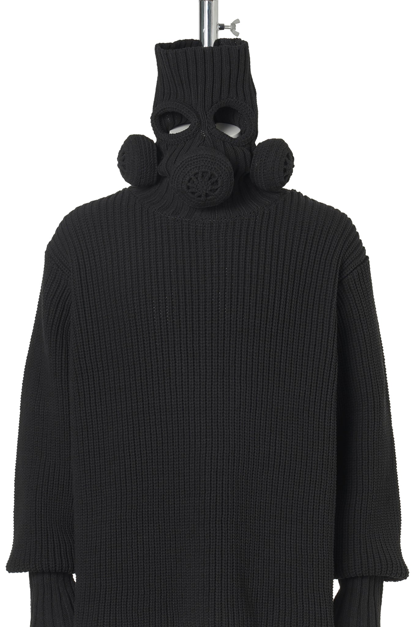 GAS MASK TURTLENECK KNIT / BLACK
