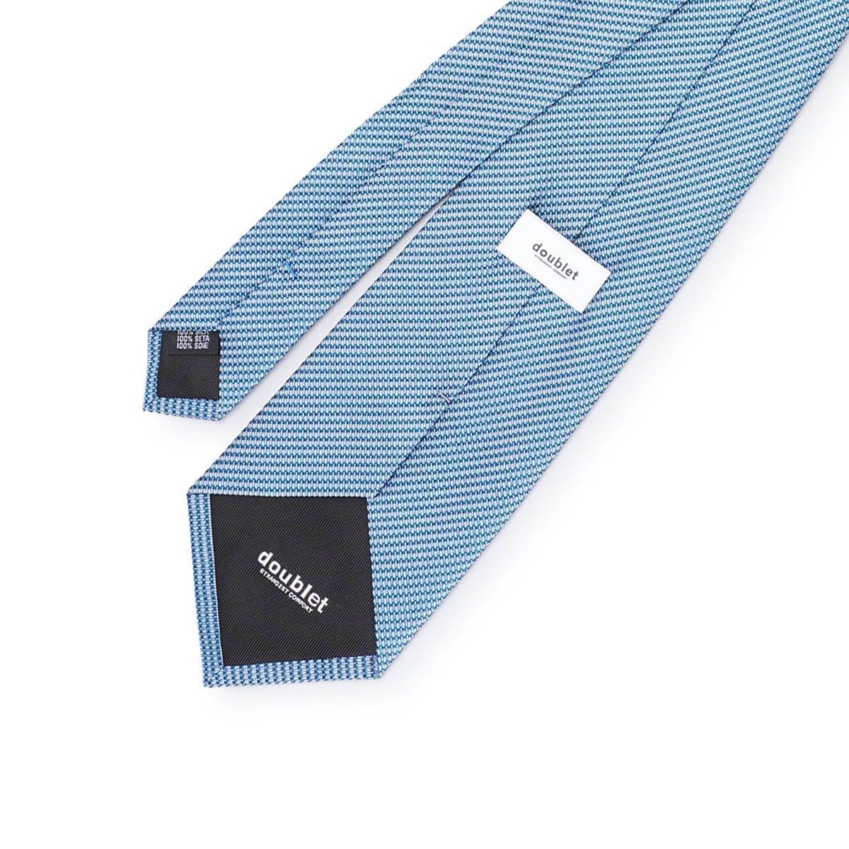 SHAPE MEMORY MICRO PATTERN TIE / BLUE
