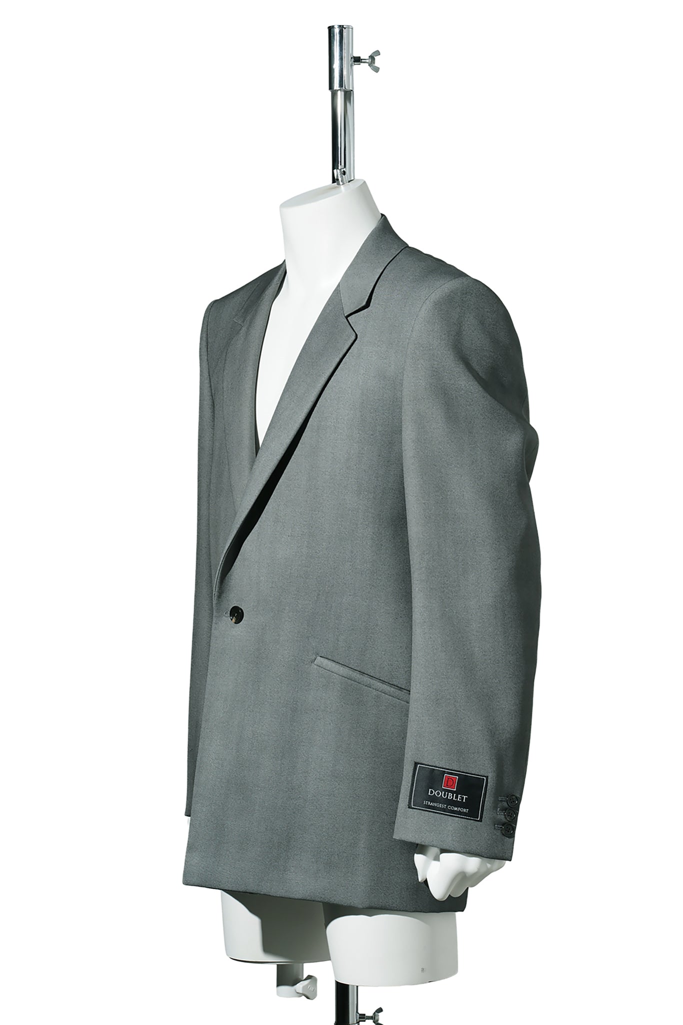 FADED SPRAY-DYE TALILORED JACKET / GREY