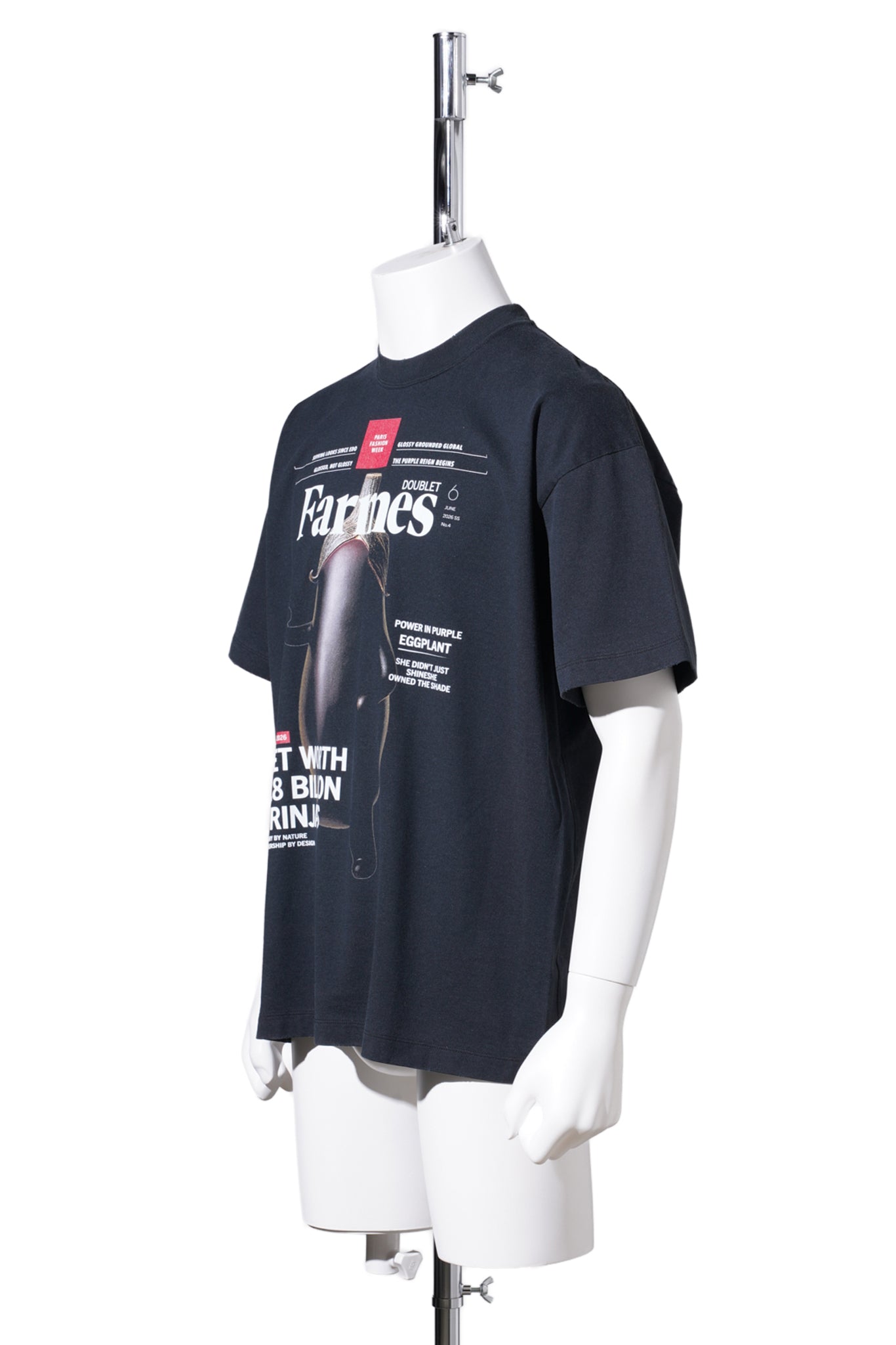 FARMES MAGAZINE COVER T-SHIRT / BLACK