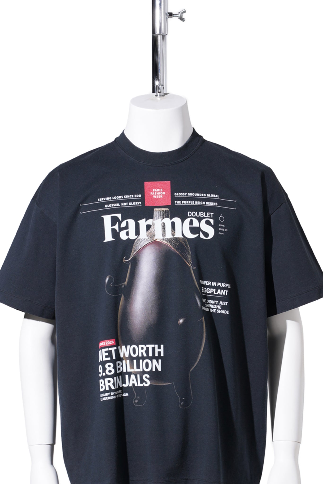 FARMES MAGAZINE COVER T-SHIRT / BLACK