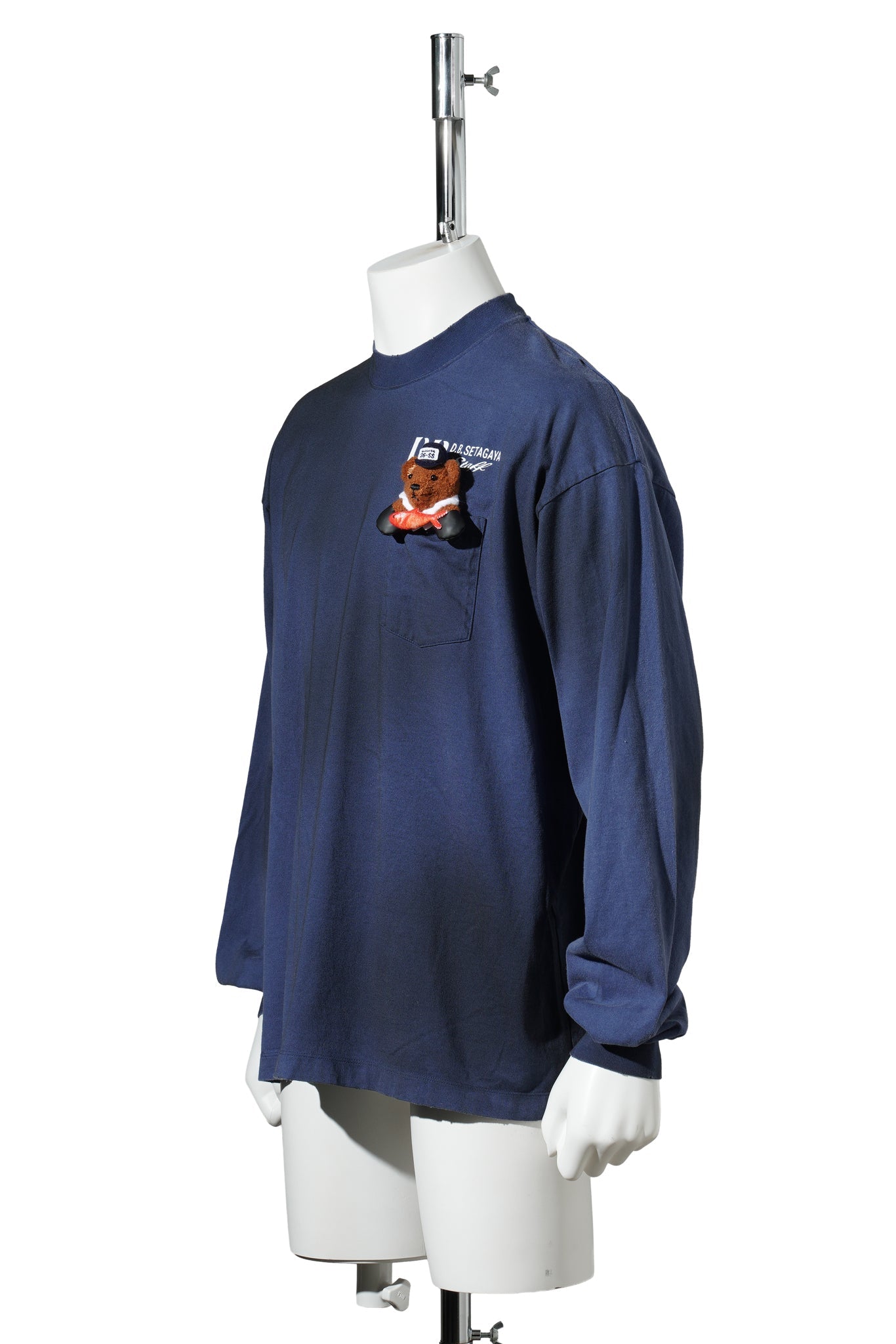 L/S T-SHIRT WITH MY WORK WEAR BEAR / NAVY