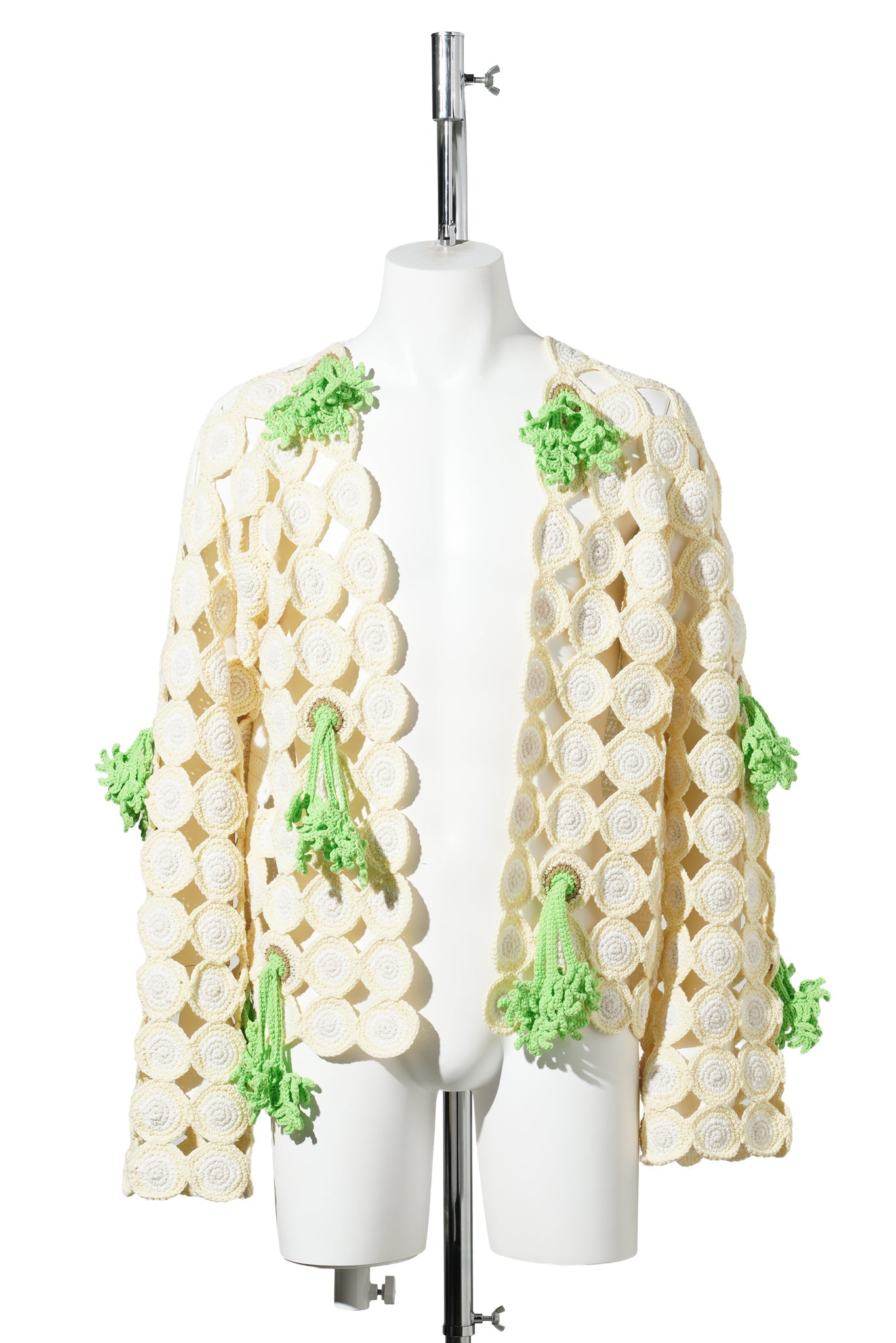 SLICED CARROT CROCHET CARDIGAN / WHITE