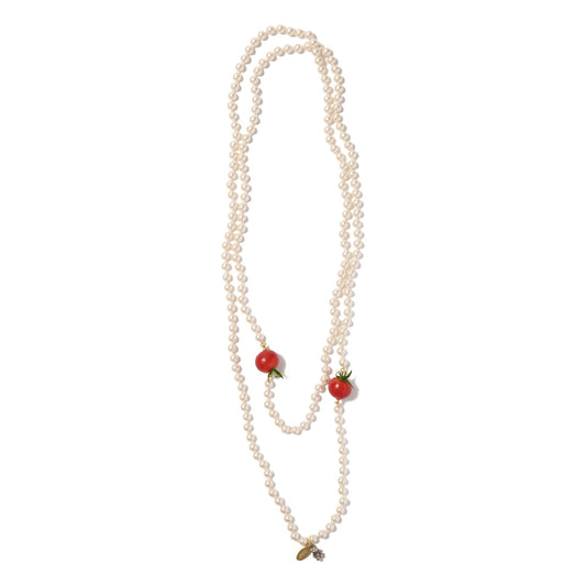 FOOD SAMPLE PEARL NECKLACE / TOMATO