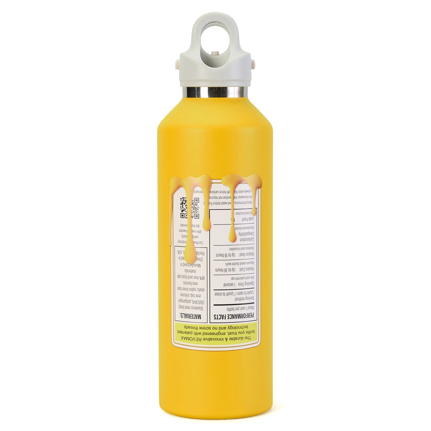 FRIDGE STYLE WATER BOTTLE/LARGE / MUSTARD