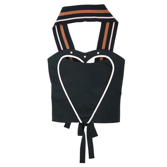 SHOUDERLINE HEARTSHAPE BUSTIER / BLACK