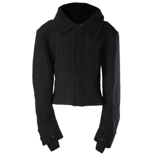 STAND COLLAR JACKET WOMEN / BLACK