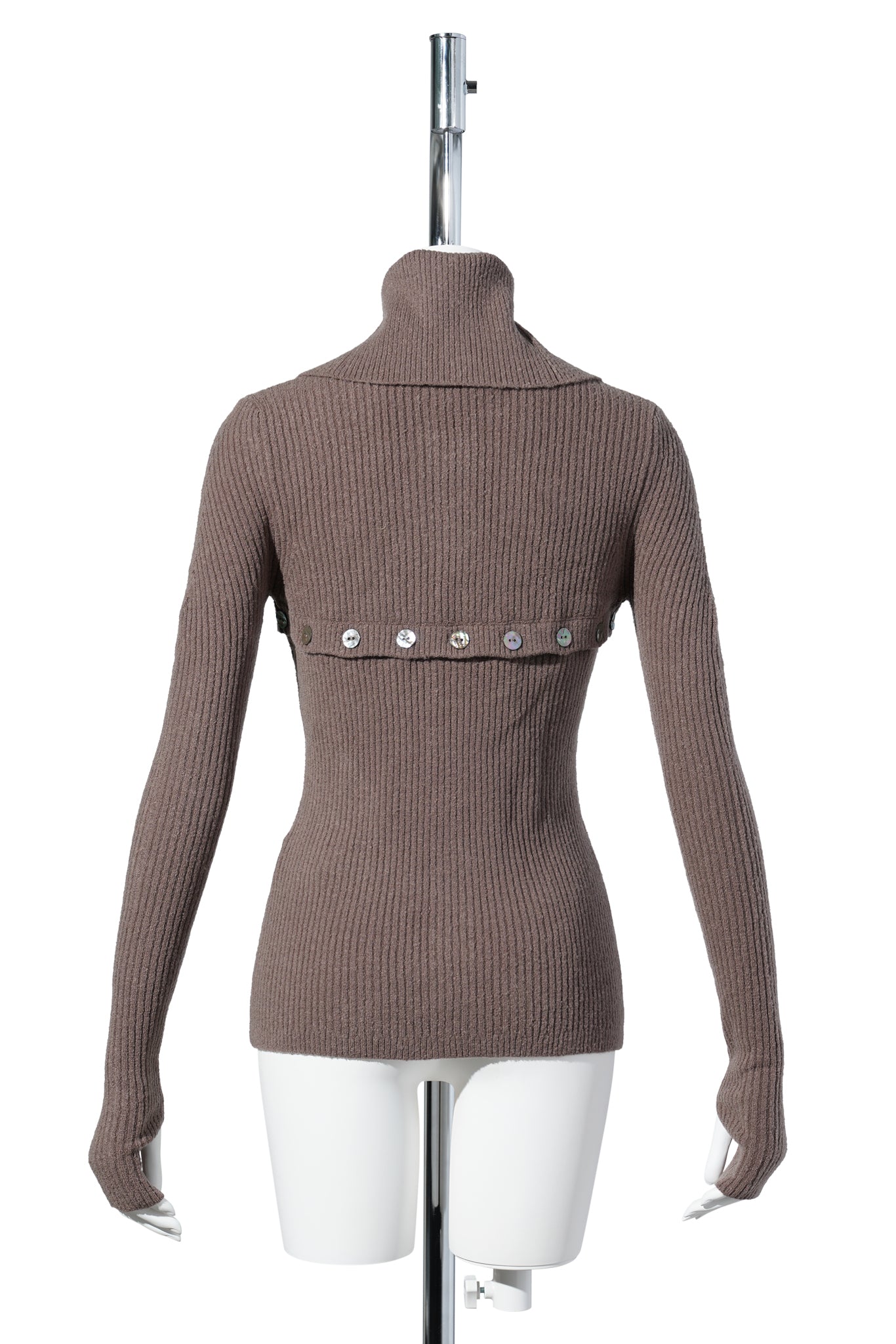 WOMEN WOOL TOP / BROWN