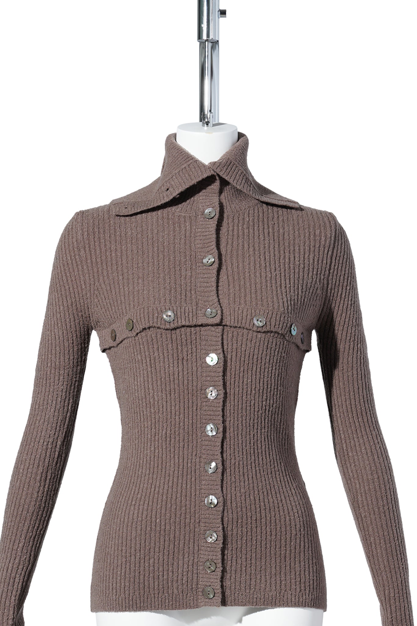 WOMEN WOOL TOP / BROWN