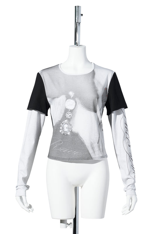 WOMEN COTTON TOP / GREY