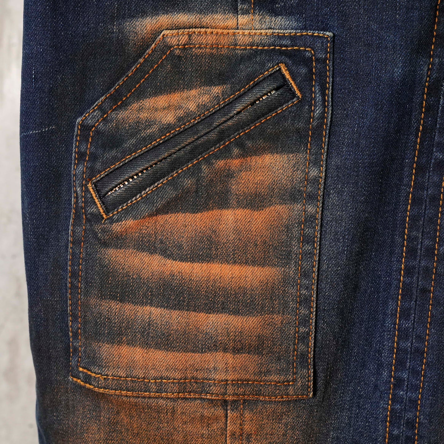 CROSS WAIST DENIM SKIRT / DENIM BLUE