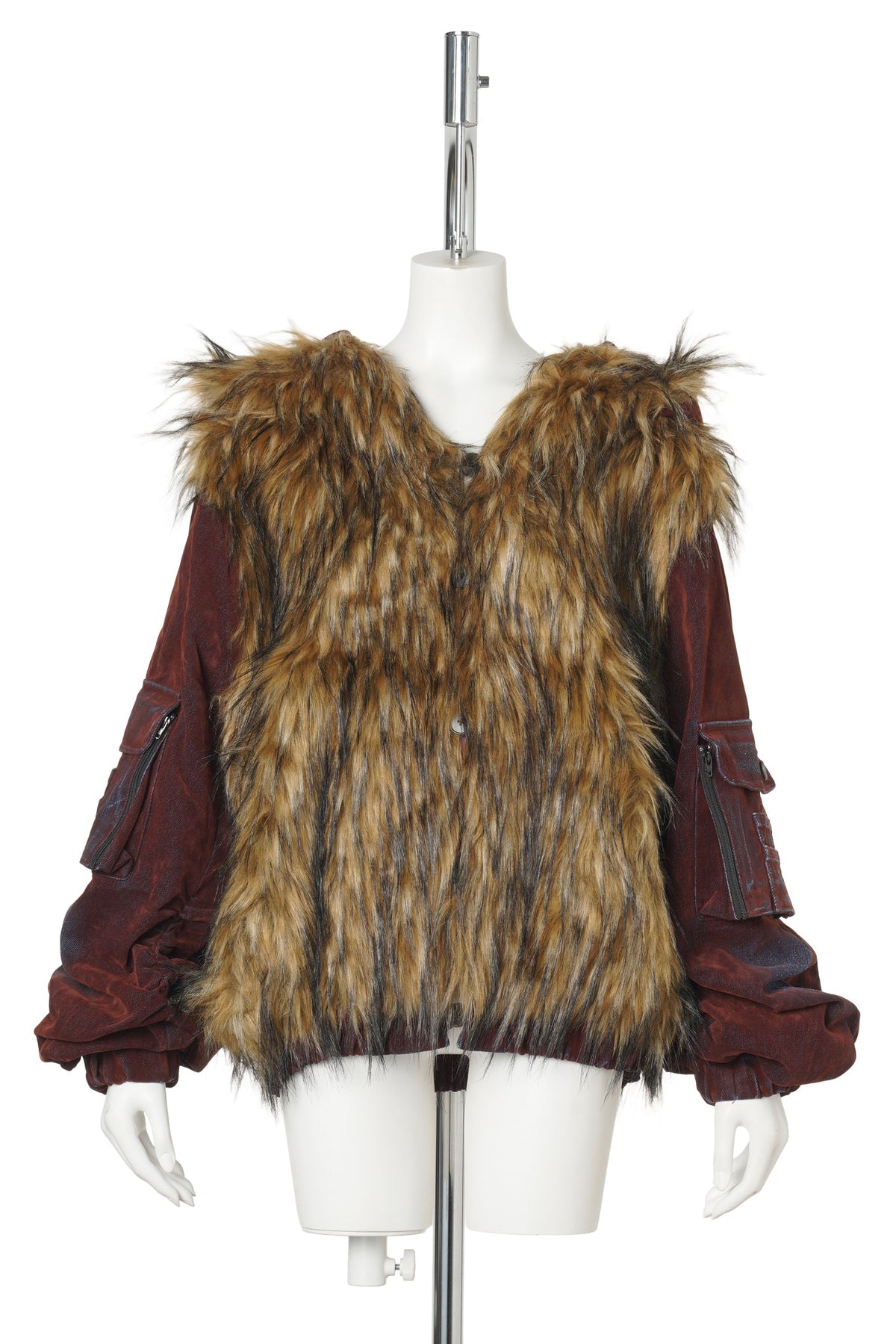 FUR JACKET / RUST RED