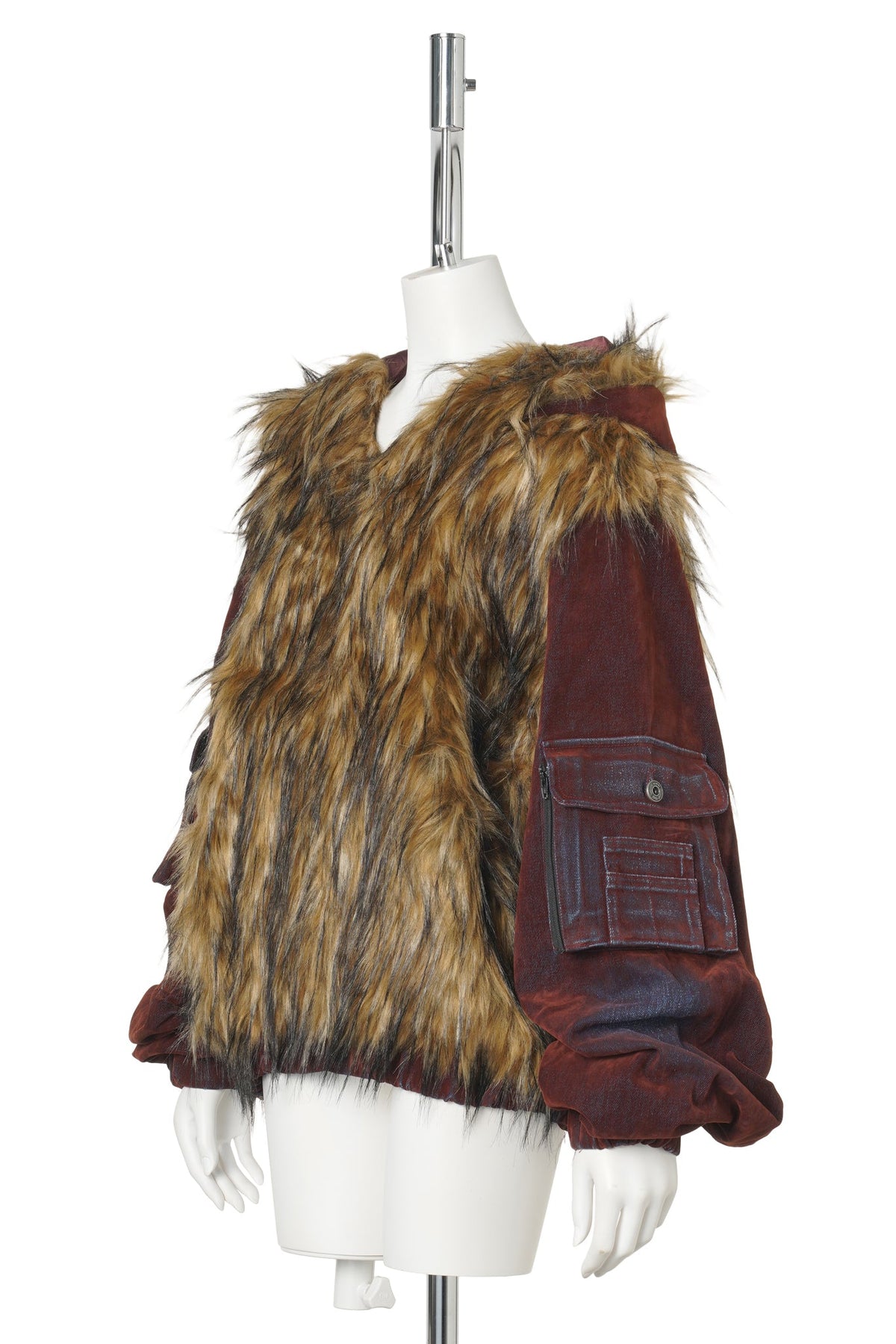 FUR JACKET / RUST RED