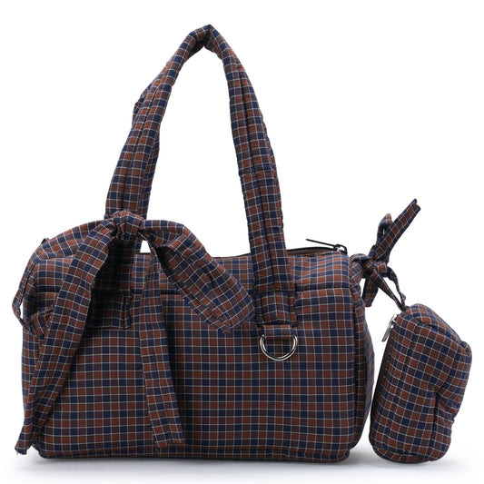 CIGY BAG / BROWN/BLUE