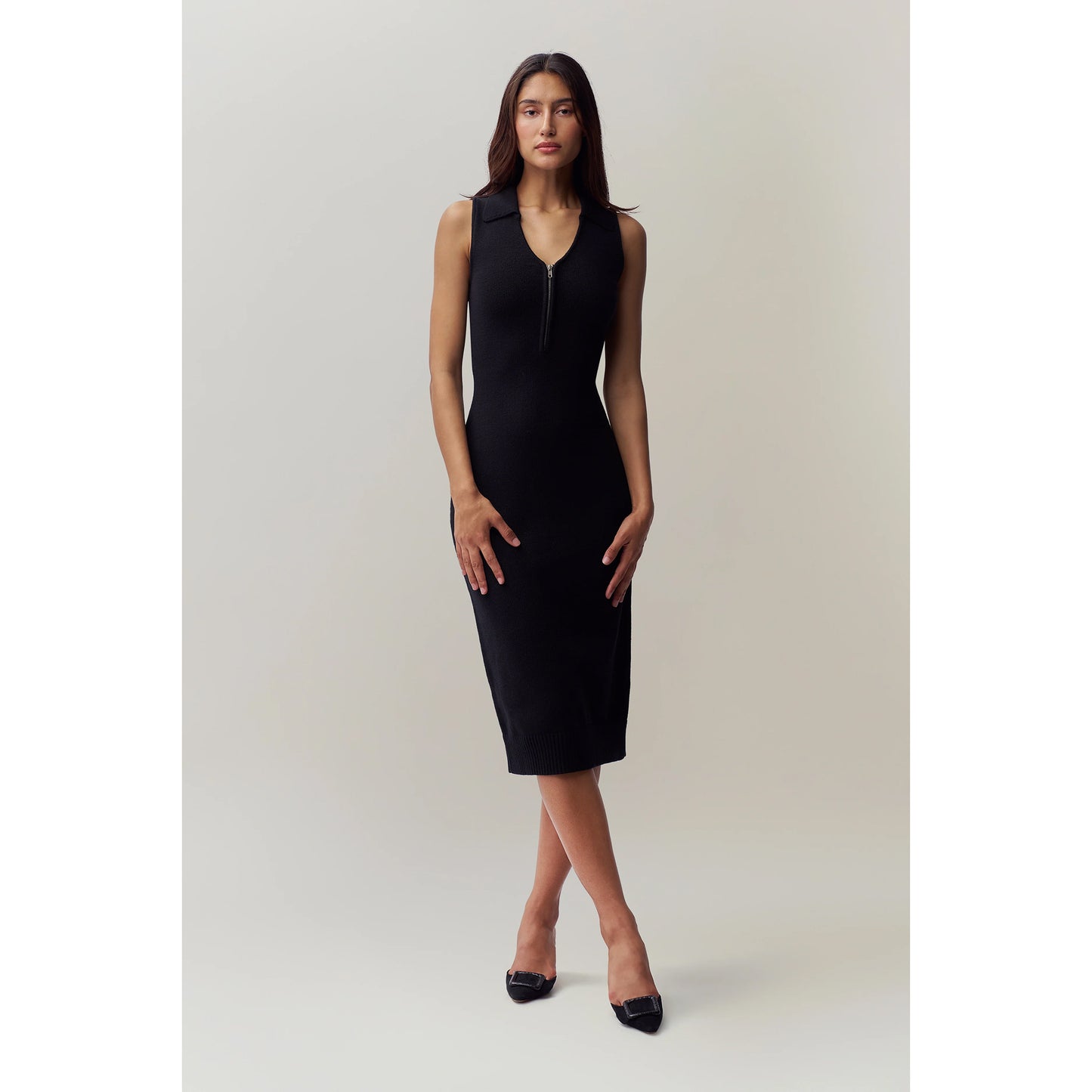 CALESIA MIDI DRESS / BLACK