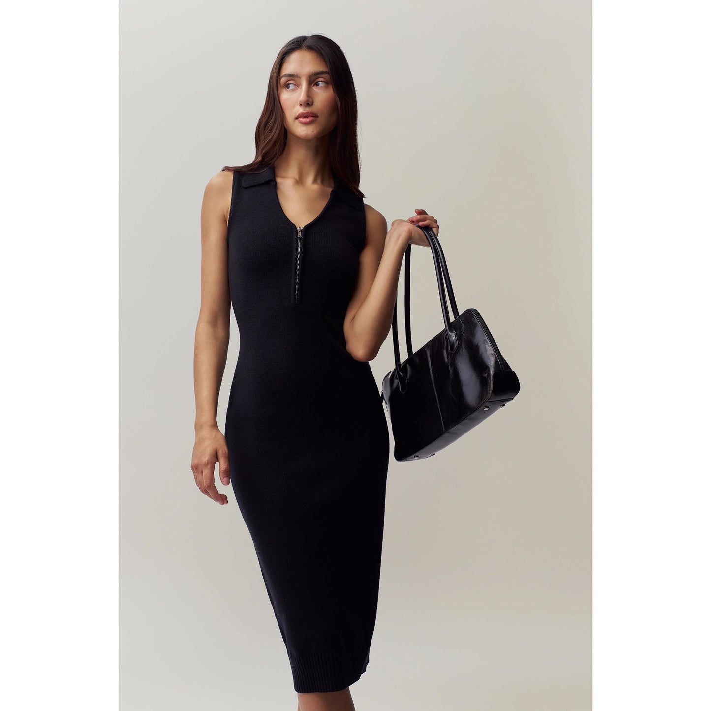 CALESIA MIDI DRESS / BLACK