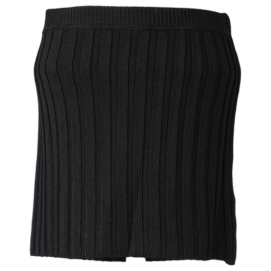 SLINKY RIB MINI SKIRT / BLACK