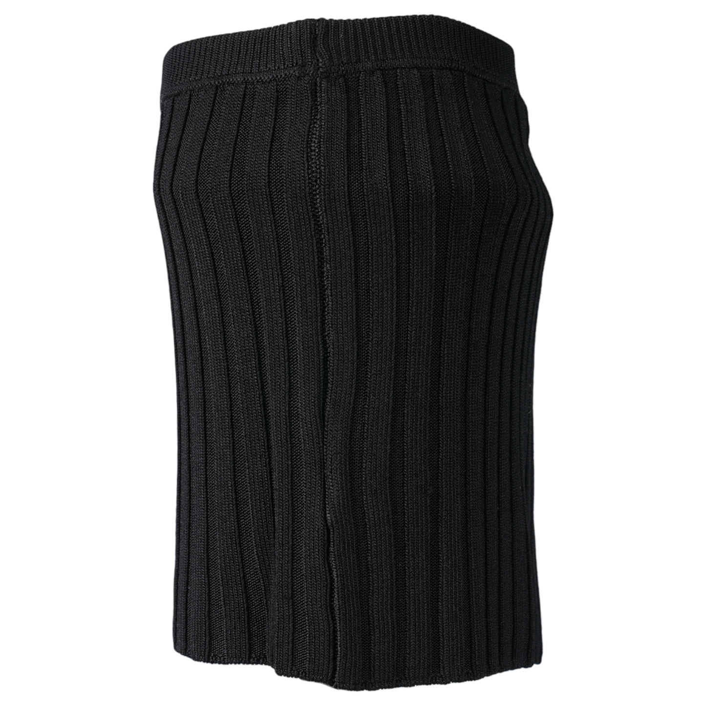 SLINKY RIB MINI SKIRT / BLACK