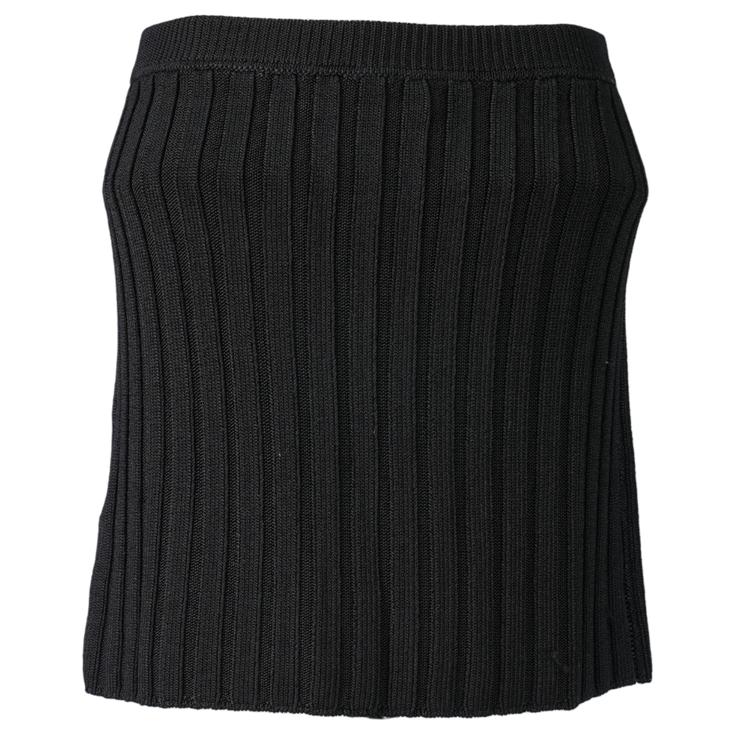 SLINKY RIB MINI SKIRT / BLACK