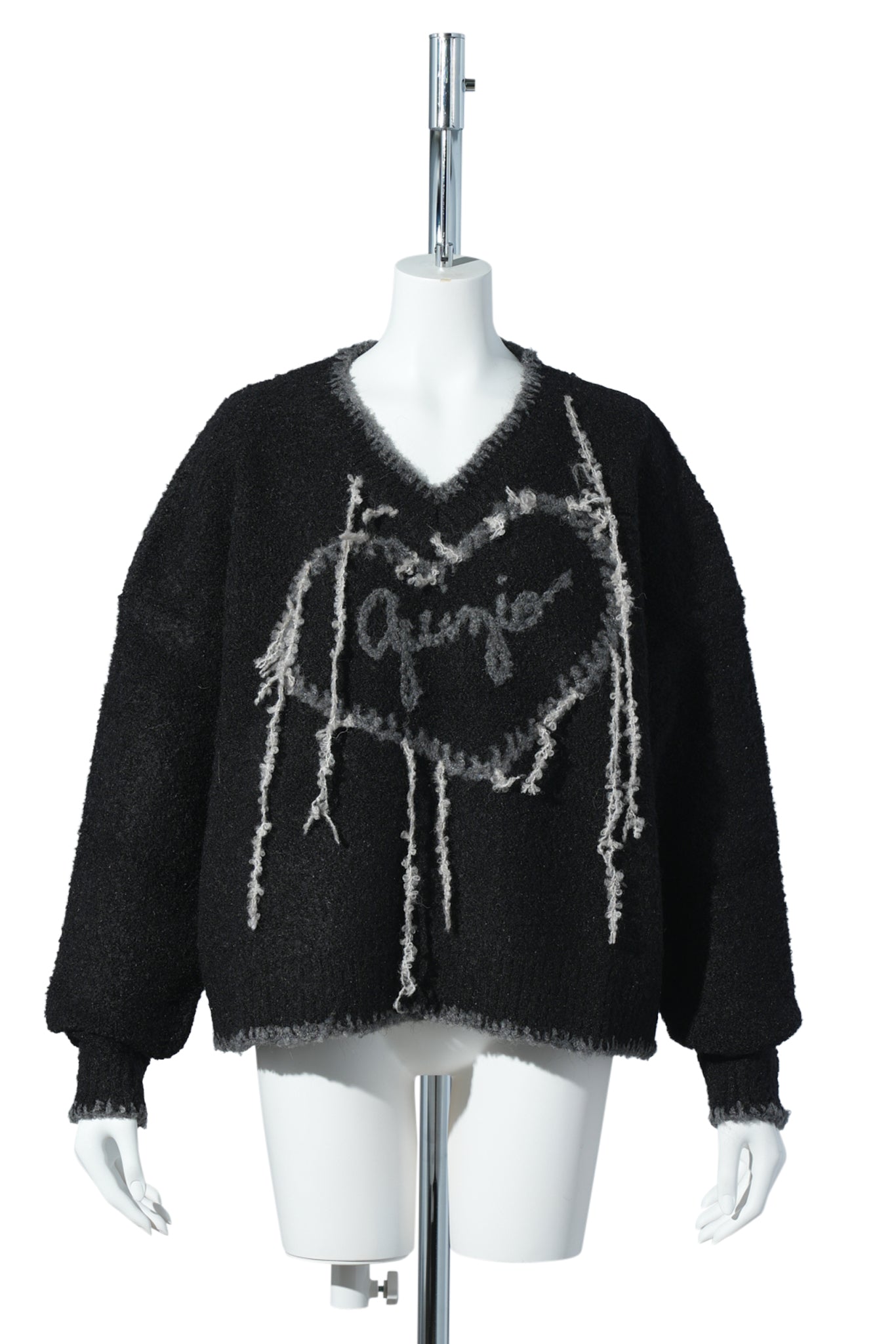 GUIZIO HEART SWEATER / BLACK