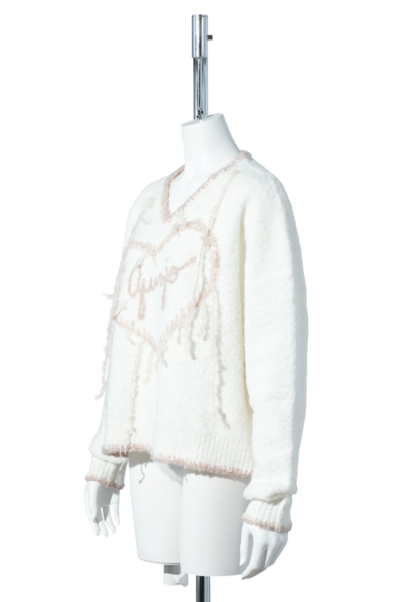 GUIZIO HEART SWEATER / WHITE