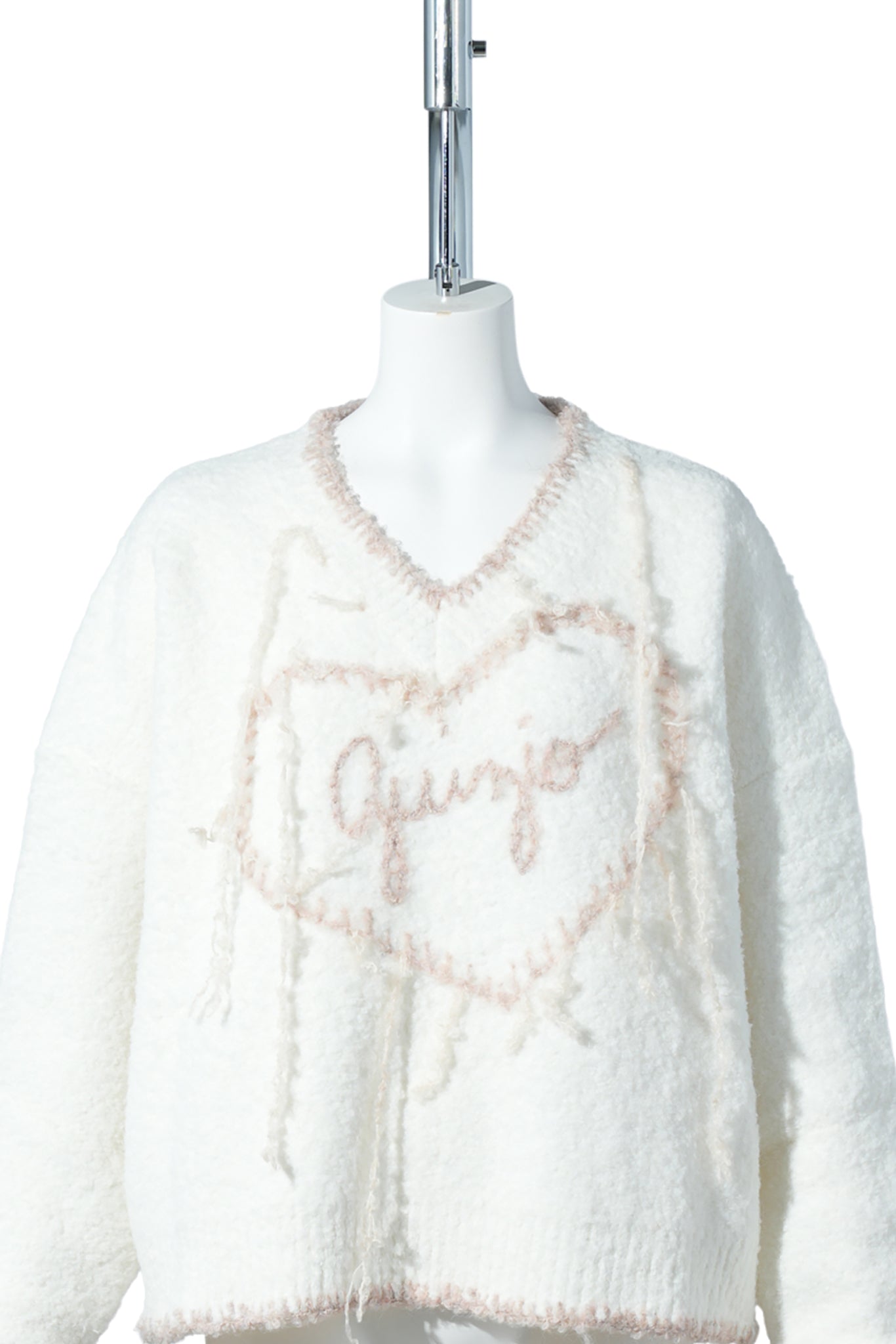 GUIZIO HEART SWEATER / WHITE