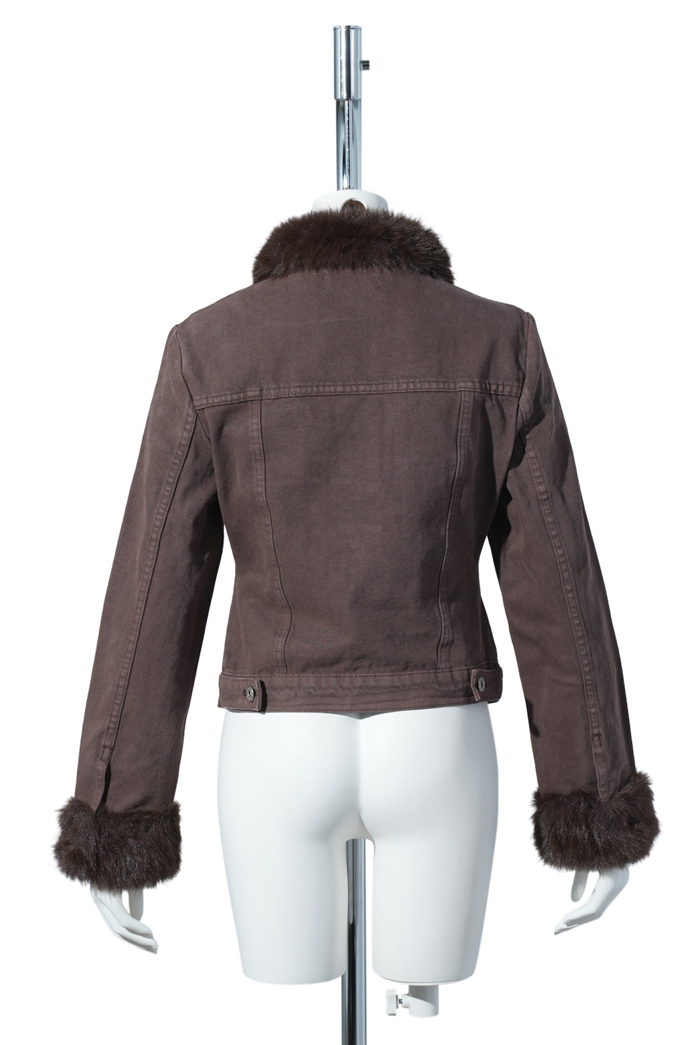 ARES FAUX FUR JACKET / CHOCOLATE
