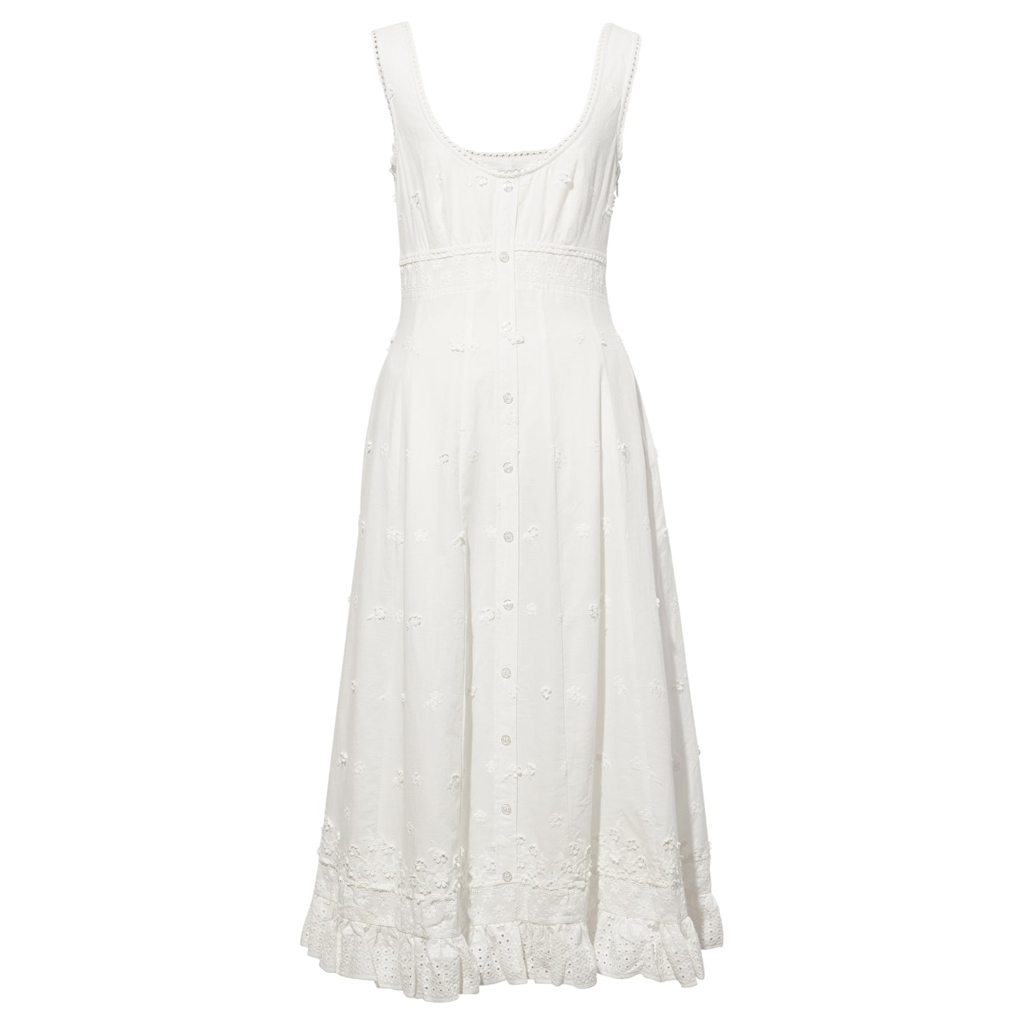 FLORRIE EYELET DRESS / WHITE