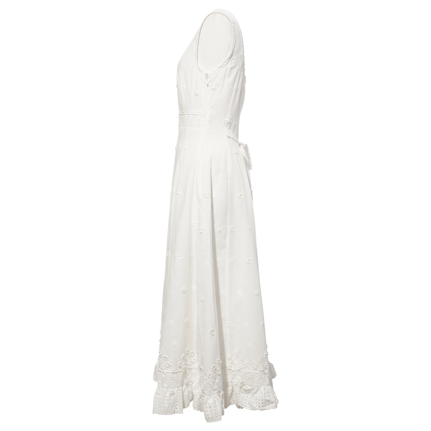 FLORRIE EYELET DRESS / WHITE