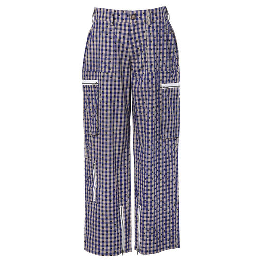 ADRIAN GINGHAM PANT / BLUE