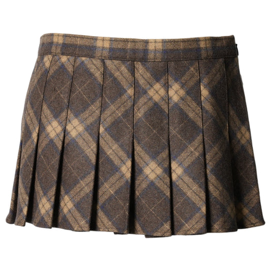 FAIRFIELD TARTAN SKIRT / BROWN