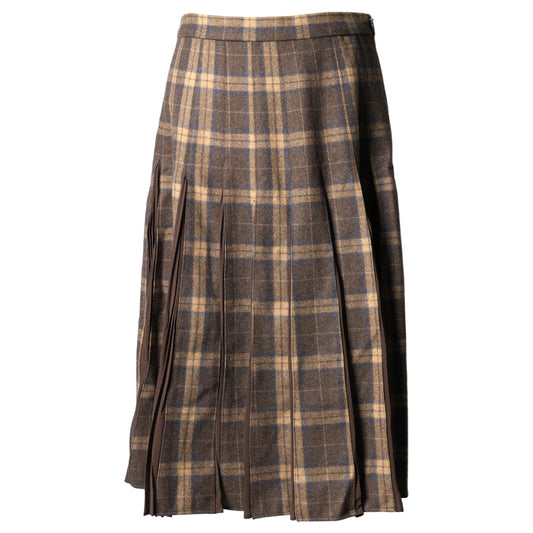 GIBSON TARTAN SKIRT / BROWN