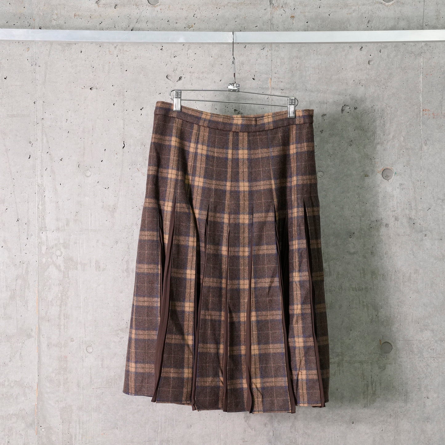 GIBSON TARTAN SKIRT / BROWN