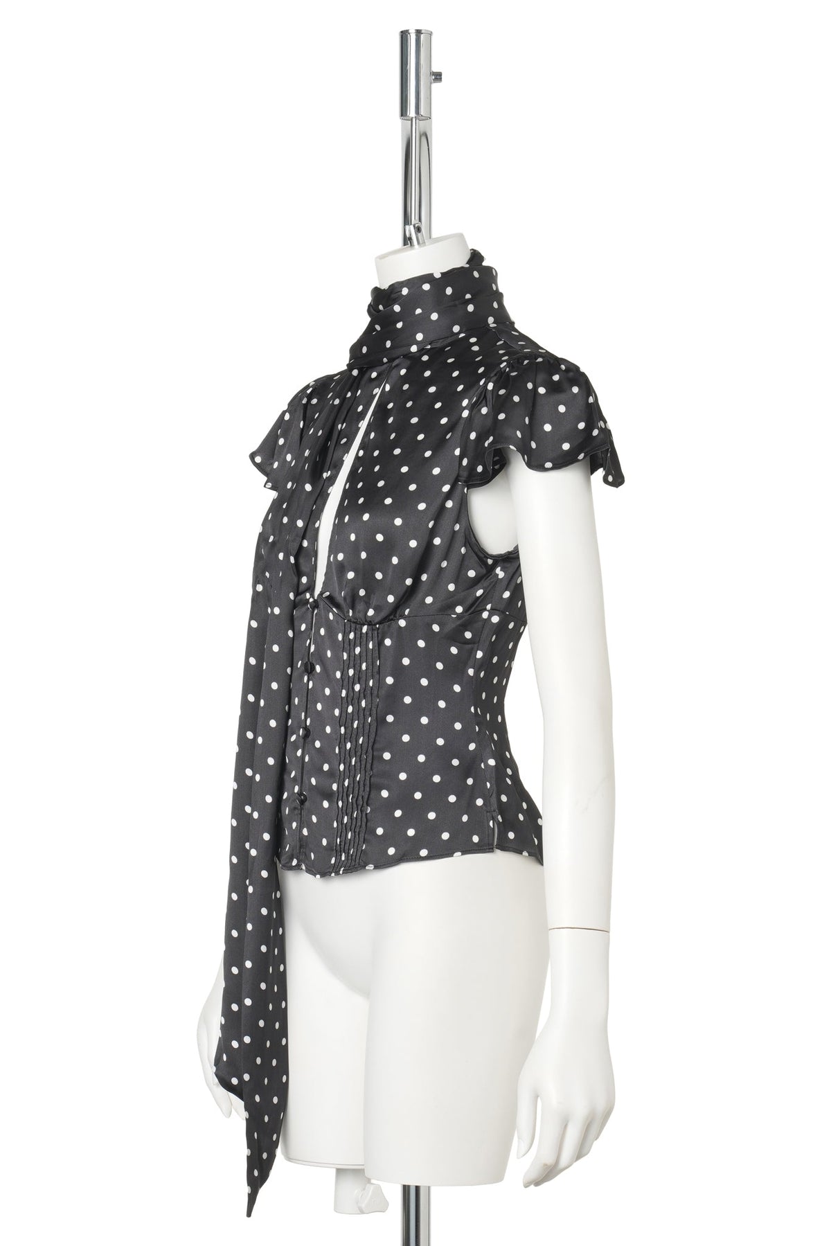 ARA TOP / 012:BLACK MICRO DOT