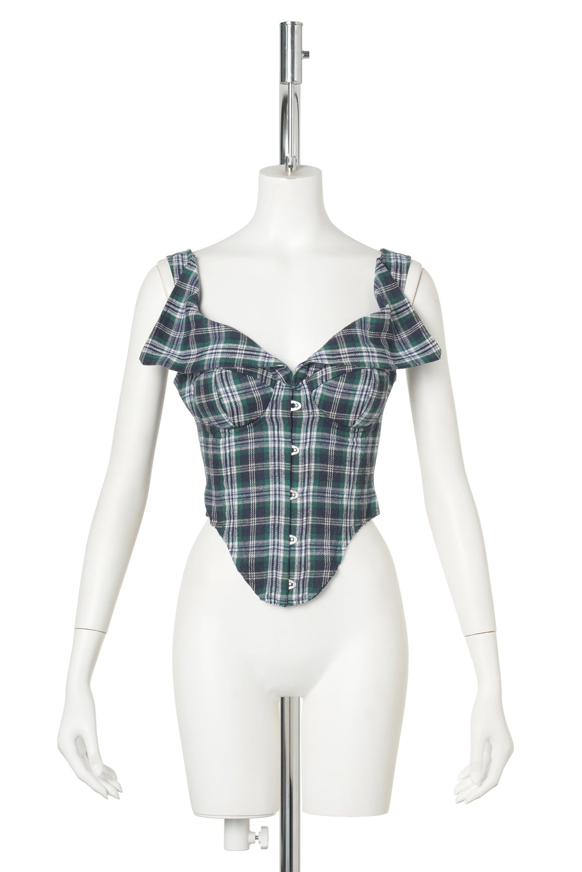 CHAMONIX TARTAN CORSET / 305:EMERALD NAVY CLASSIC TARTAN COMBO