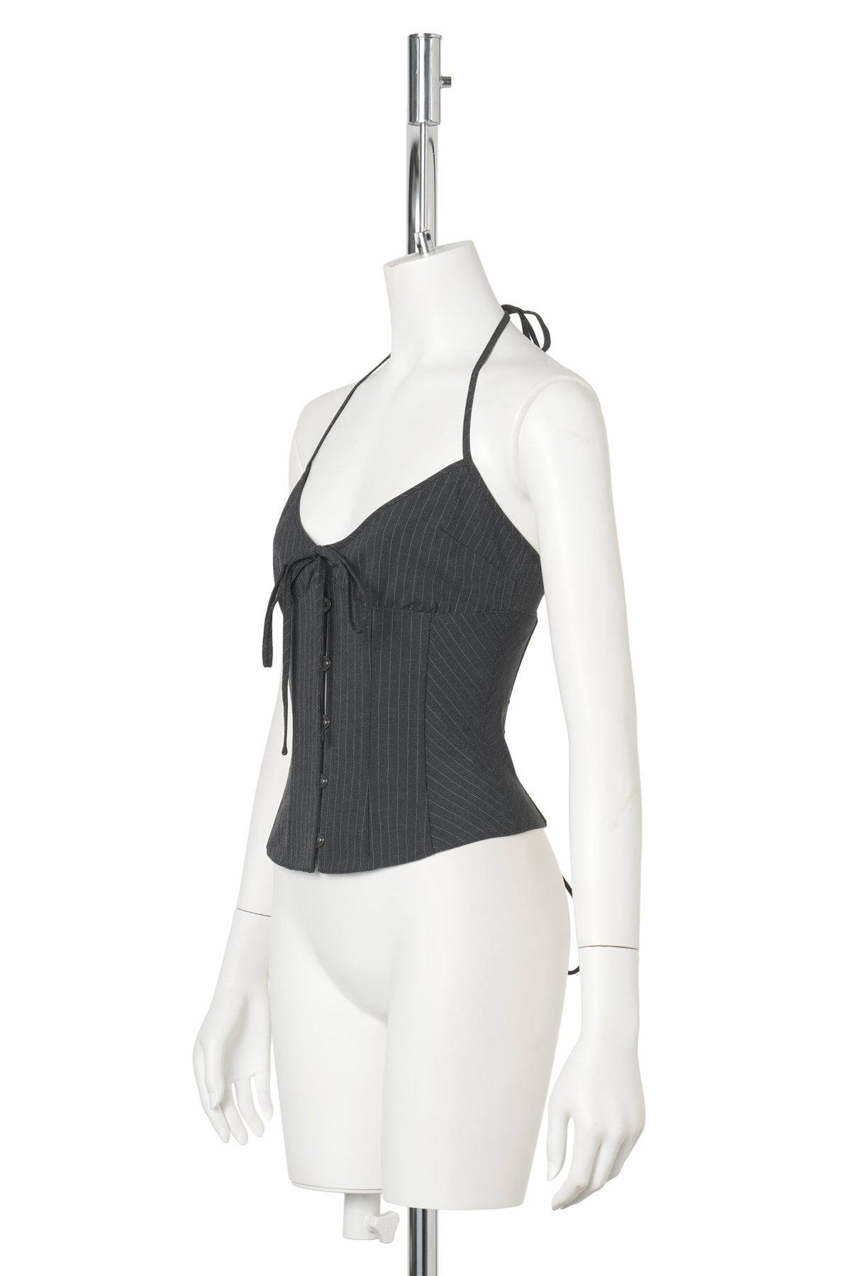 MARINI CORSET TOP / 022:GREY PINSTRIPE