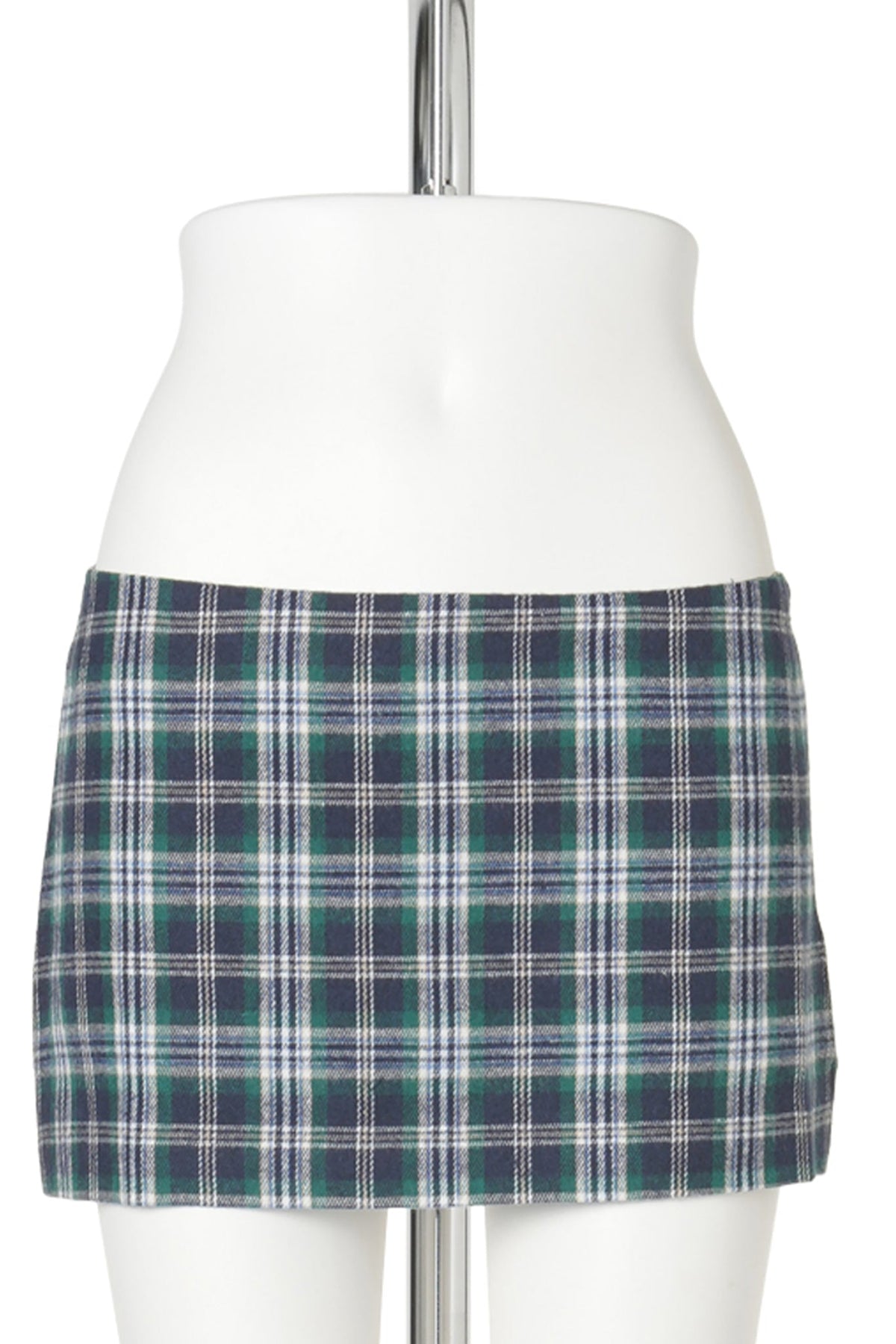 LOW RISE TARTAN MINI SKIRT / 305:EMERALD NAVY CLASSIC TARTAN COMBO