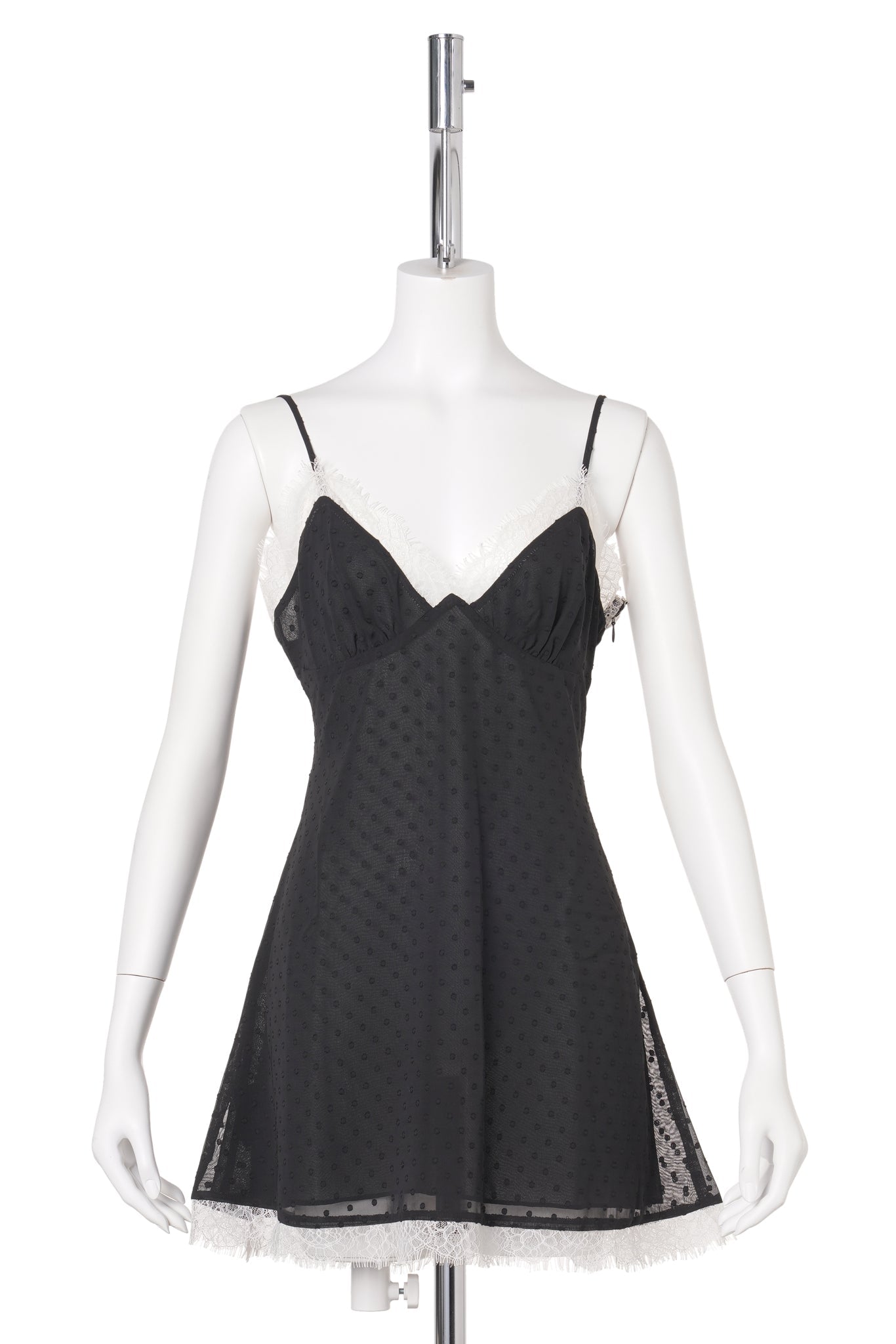POSIE SLIP MINI DRESS / BLACK