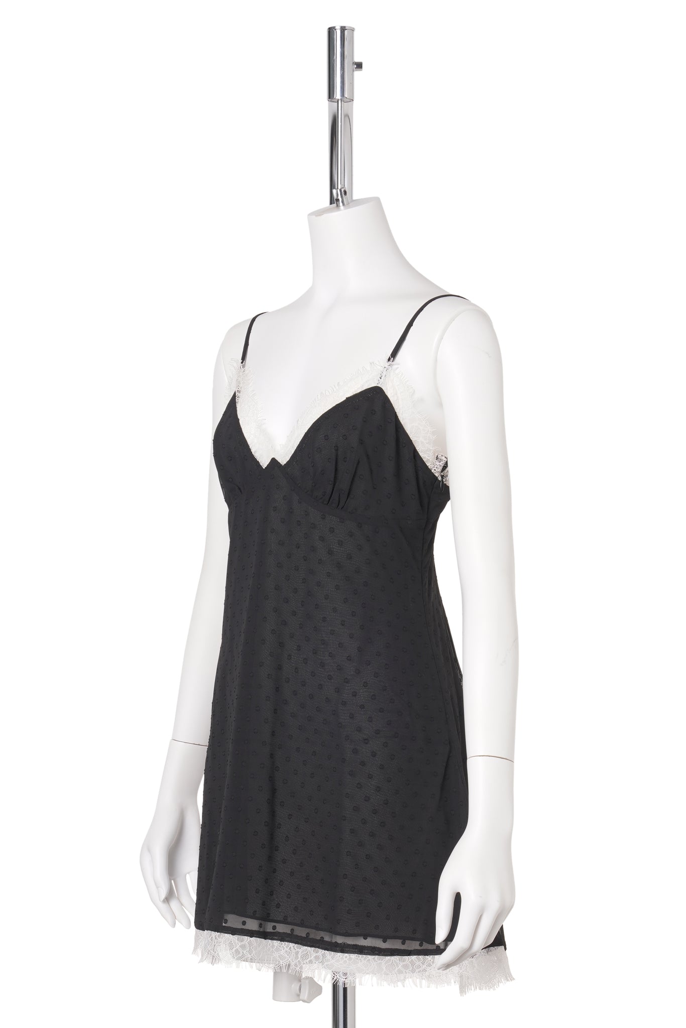POSIE SLIP MINI DRESS / BLACK