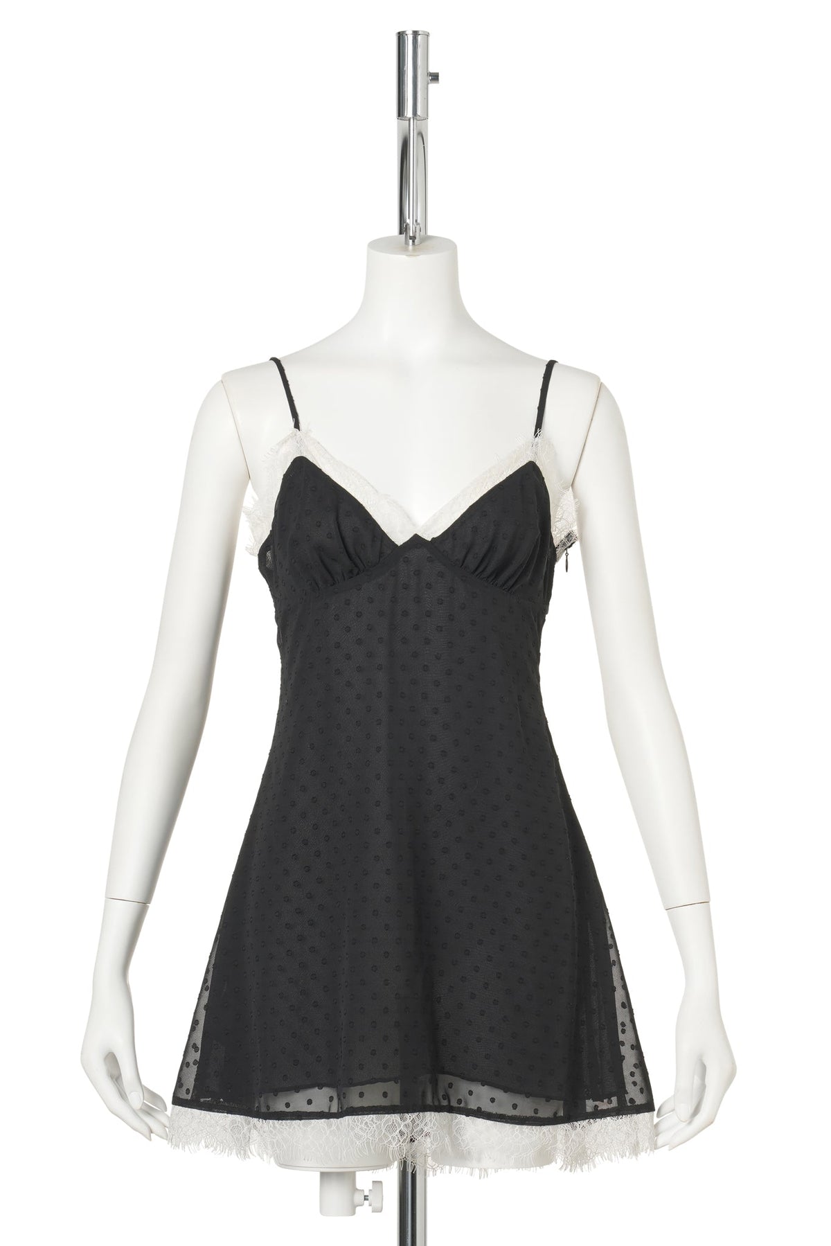 POSIE SLIP MINI DRESS / BLACK