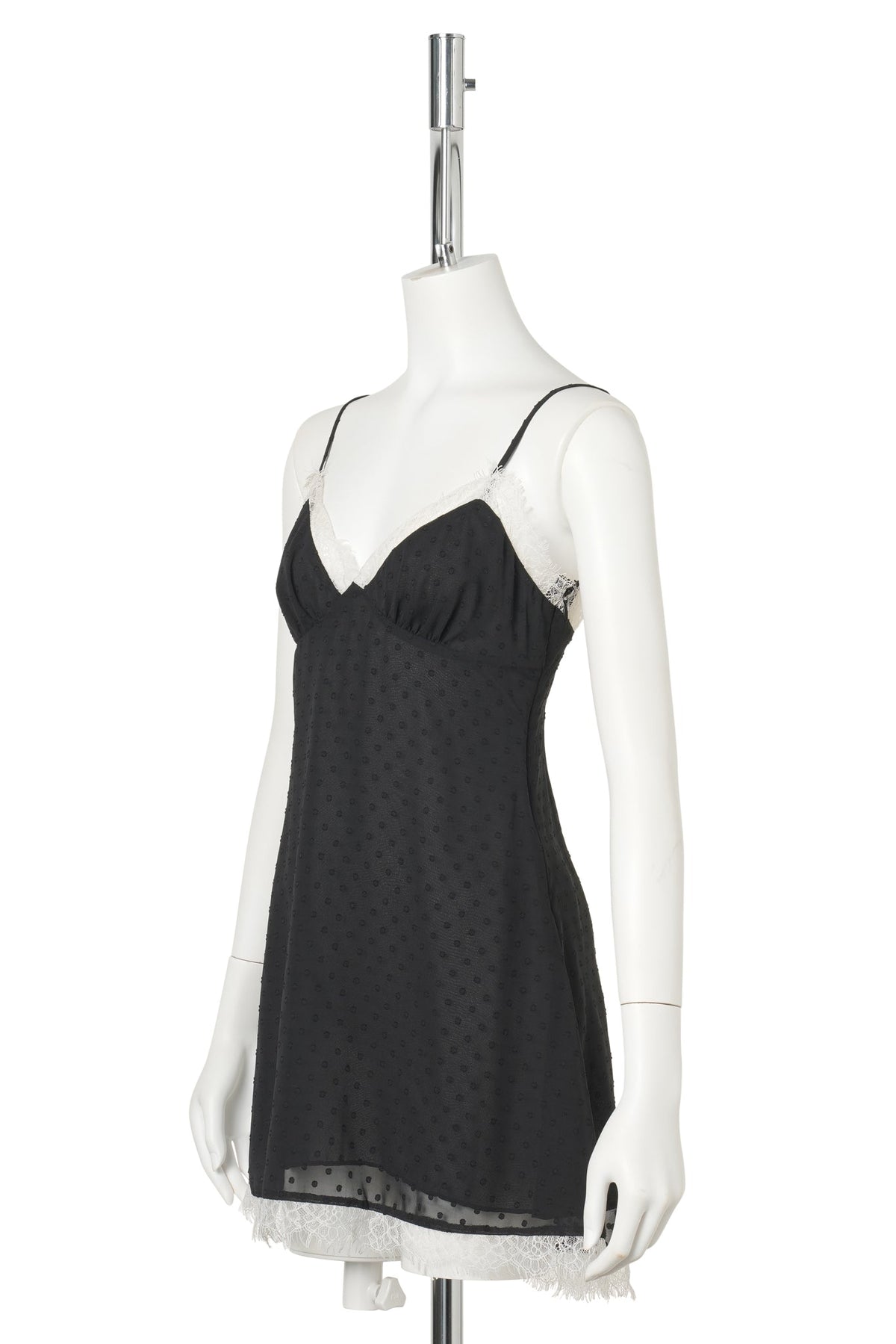 POSIE SLIP MINI DRESS / BLACK