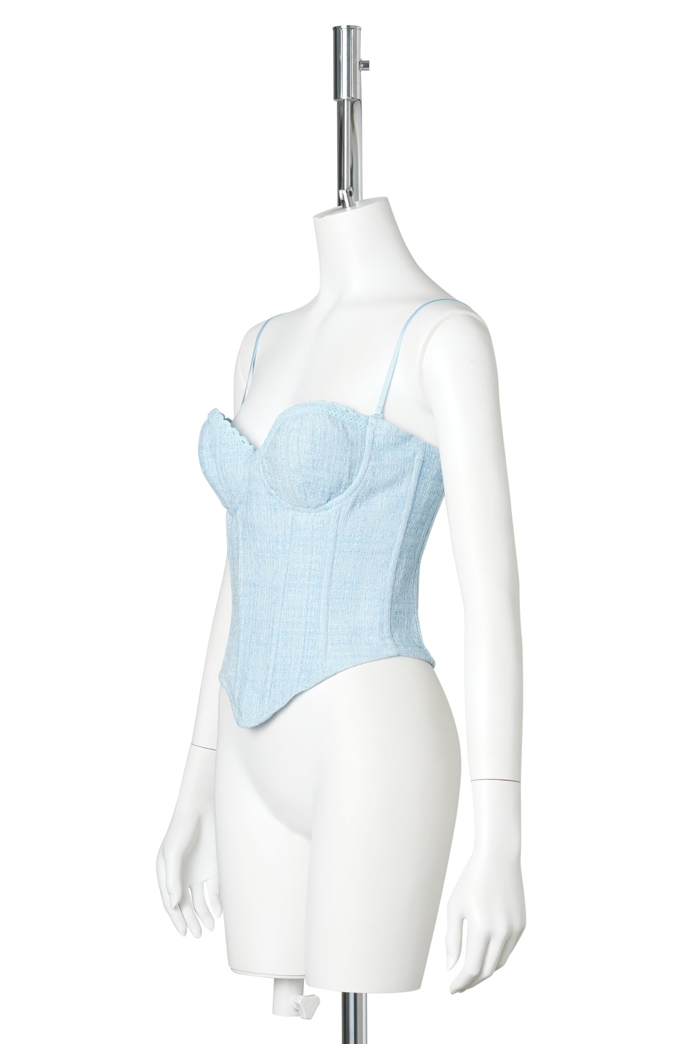 GENEVIEVE LACE TRIM BUSTIER / 450:BABY BLUE