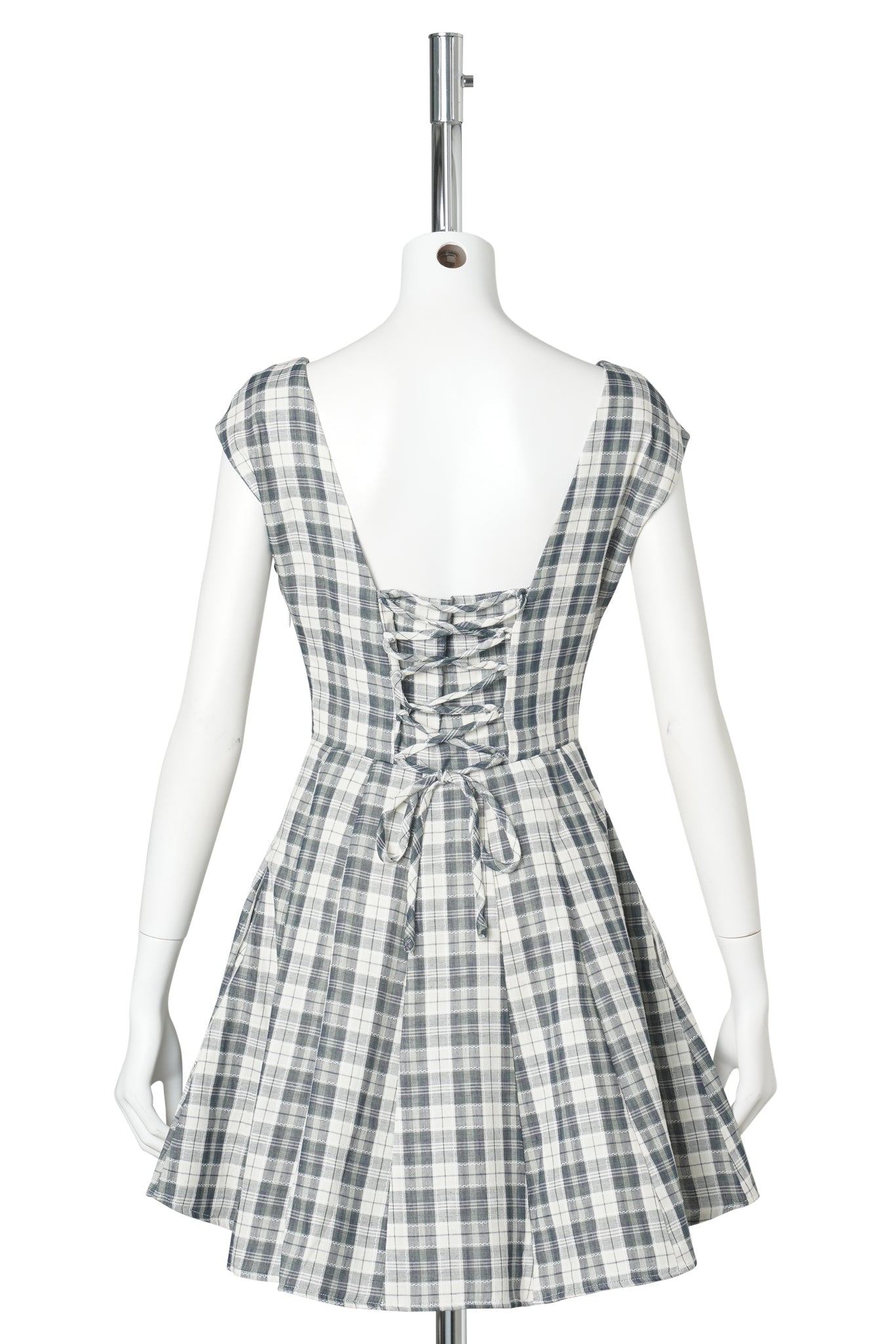 LEILA MINI DRESS / 117:CREAM PLAID