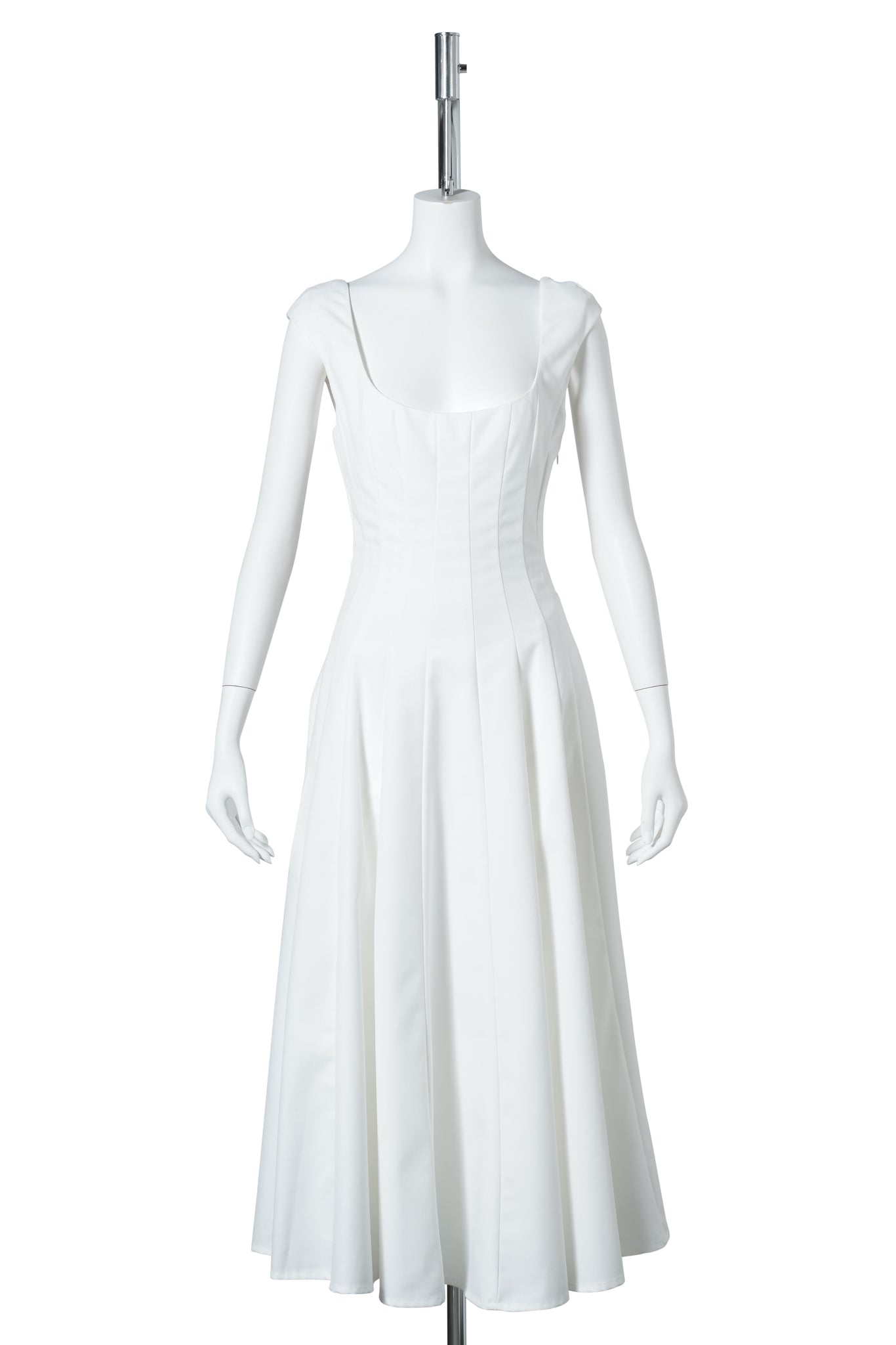 LEILA TWILL DRESS / 102:IVORY
