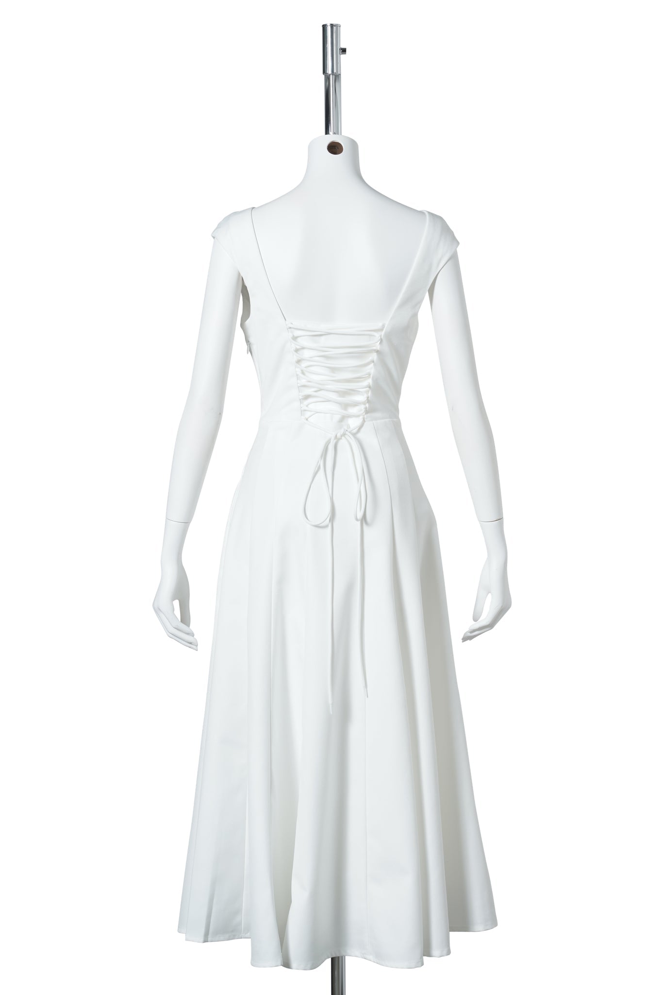 LEILA TWILL DRESS / 102:IVORY