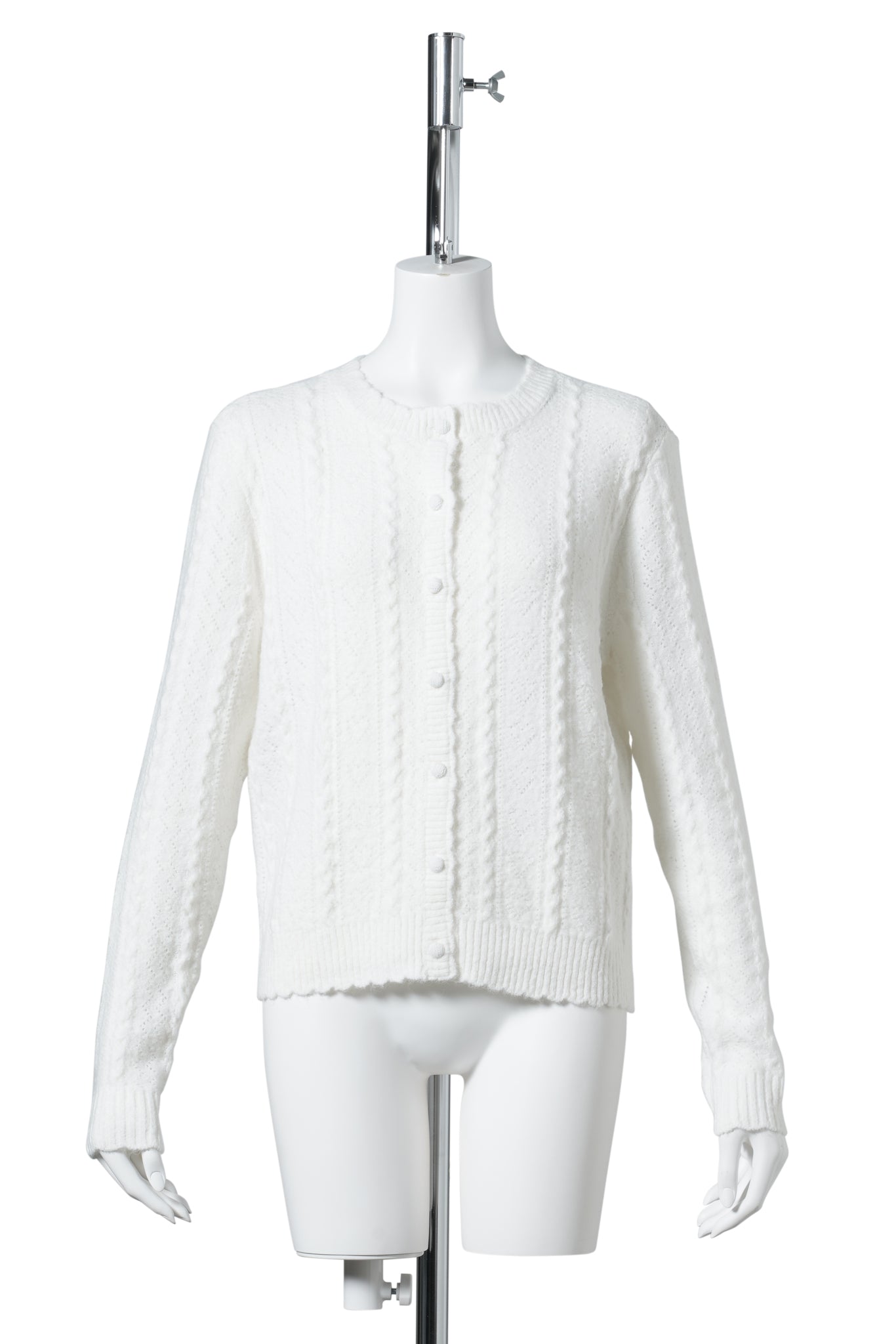 EVELINA POINTELLE CARDIGAN / IVORY