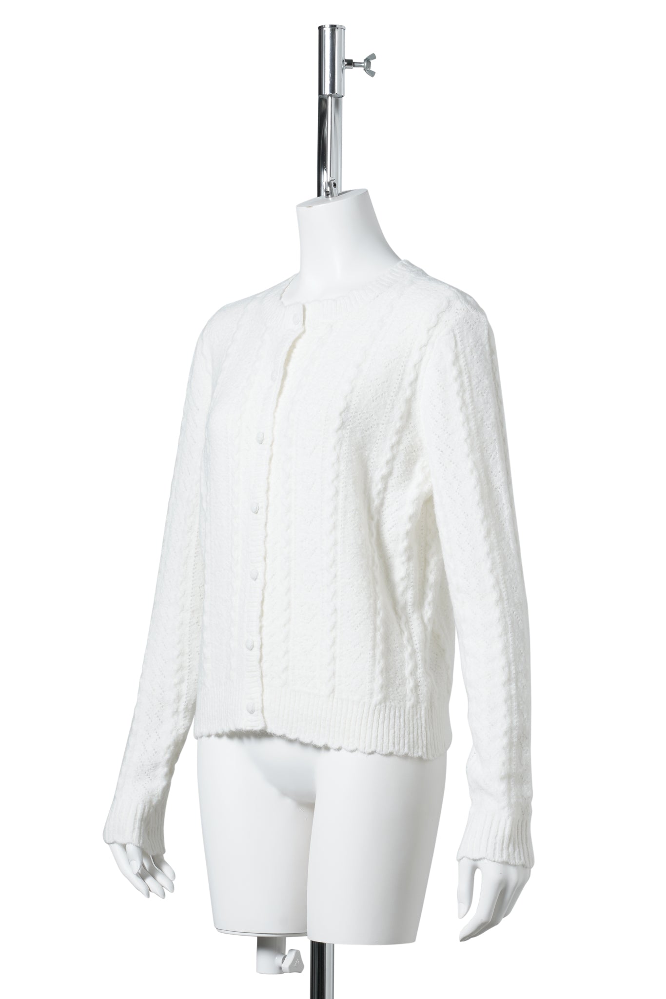 EVELINA POINTELLE CARDIGAN / IVORY