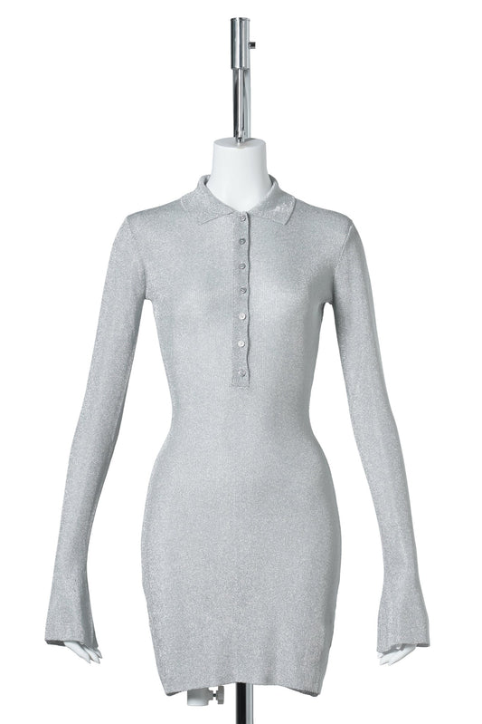 LILOU MINI DRESS / 040:SILVER