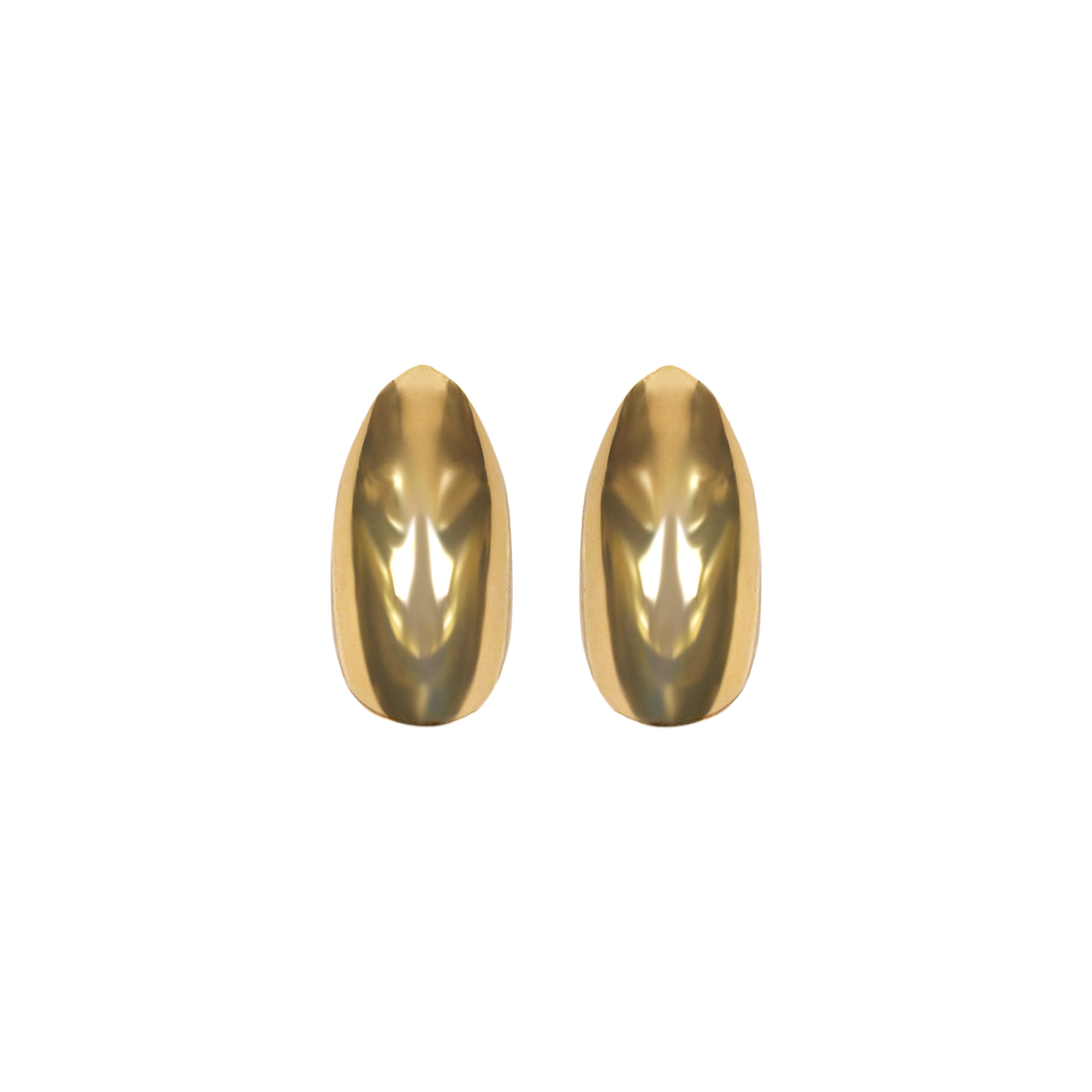 ALMOND NAIL EARRINGS / GOLD