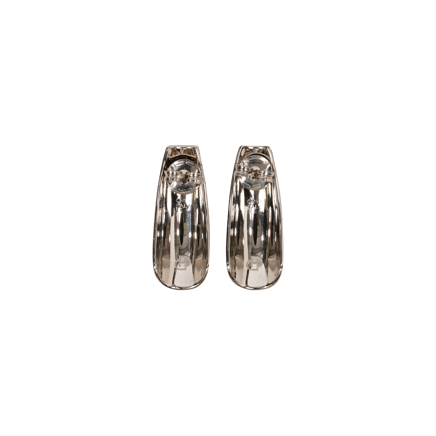 BALLERINA NAIL EARRINGS / BLACK/SILVER